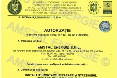 Autorizatie ISCIR PT A1 Amstal