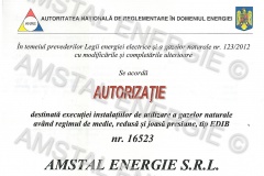 Autorizatie ANRE gaze EDIB Amstal