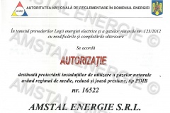 Autorizatie ANRE gaze PDIB Amstal